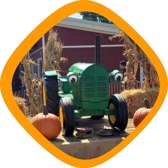 Zack the Tractor at Carolyn's Pumpkin Patch