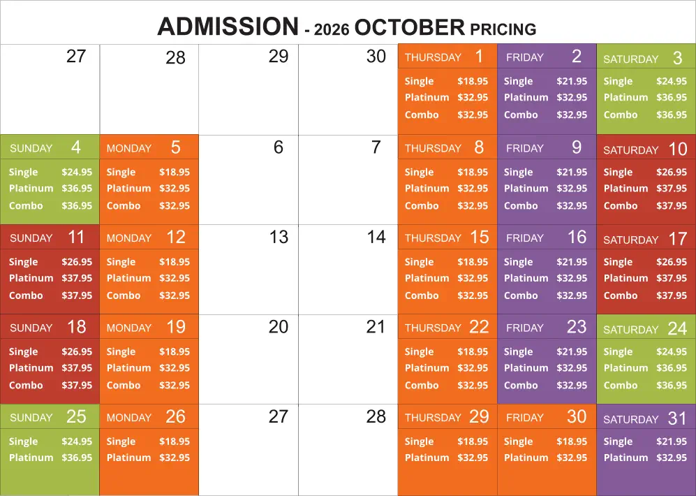 October 2026 Pricing Calendar - Online